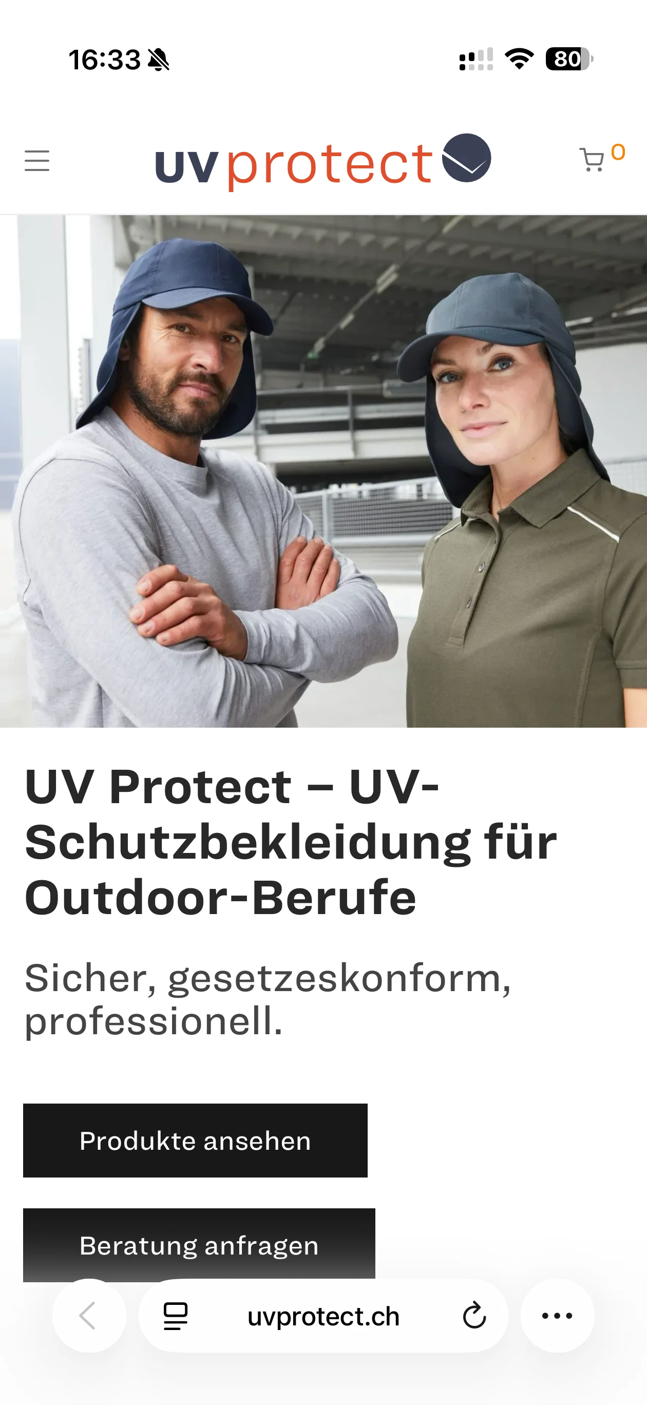 UV Protect Switzerland Home Page
