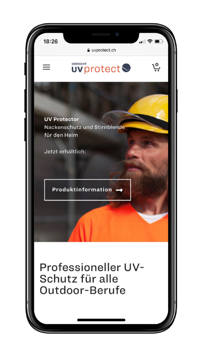 Obrecht UV Protect E-Commerce Shop Mobil-Version