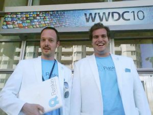 Martin Halter und Greg Bättig an der WWDC 2010 von Apple in San Francisco