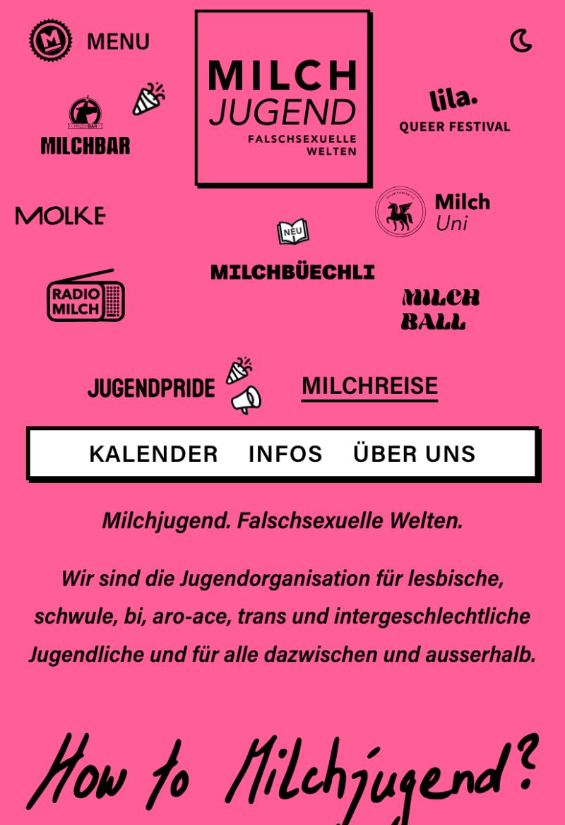 Screenshot milchjugend.ch mobil