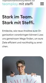 Screenshot of the mobile version of teamplaymitsteffi.ch